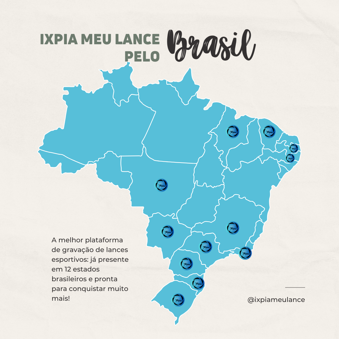 Mapa dos estados com arenas parceiras